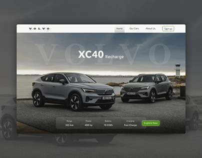 Volvo XC40 Landing Page Design