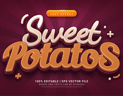 Sweet Potatos Text Style Effect