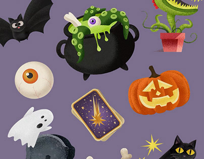 Boo! Halloween Stickers