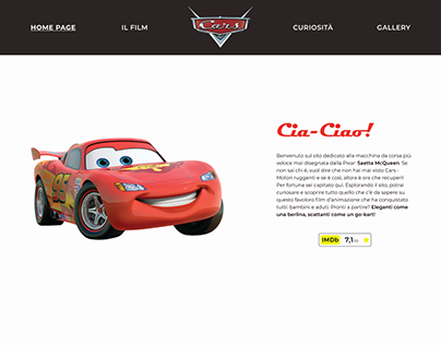 Website dedicated to Disney-Pixar's film "Cars"