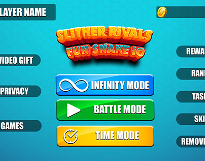 Slither Rivals Fun Snake IO Game UI