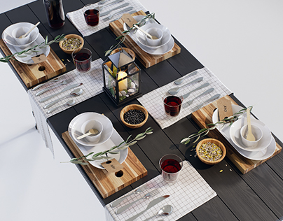 IKEA dining set 1 3D model