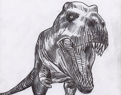 Dinosaur t-rex drawing