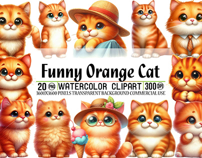 Funny Orange Cat Sublimation Bundle