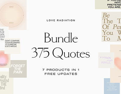 BUNDLE Instagram Quotes Templates Post Story PS Canva