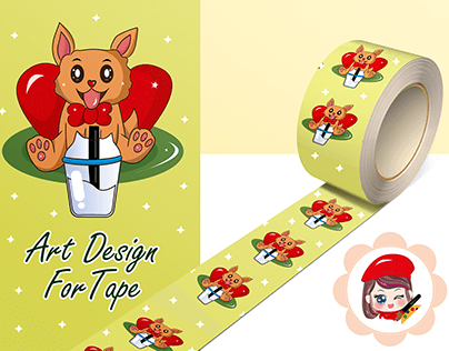 cute puppy art for tape