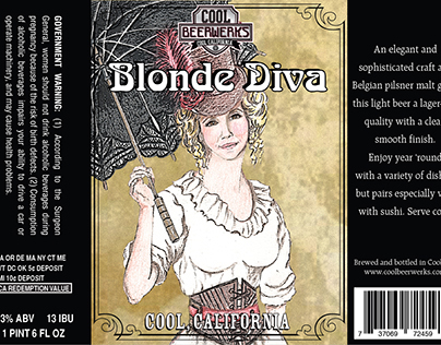 Cool Beerwerks Blonde Diva beer label