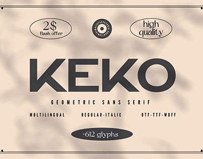 Keko Geometric Sans Serif Font - Grotesque Font