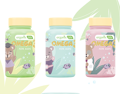 Creating of a label for children's vitamins OMEGA 3