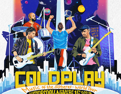 COLDPLAY in Jakarta - World Tour [2023] Alt Poster.