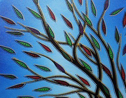 Peinture moderne sur toile : Végétation colorée 2.