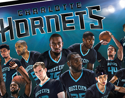 2016 Charlotte Hornets Team Poster