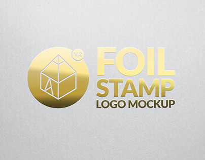 Gold Foil Stamp Logo Mockup 2