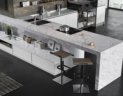 Industrial kitchen 3d visualization