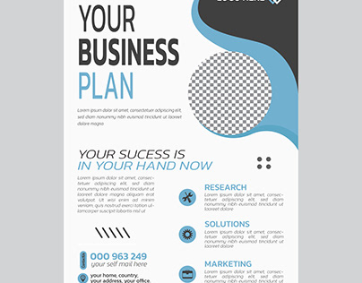 Printable modern business flyer