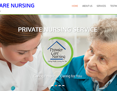 Website for Premier Care Nursing