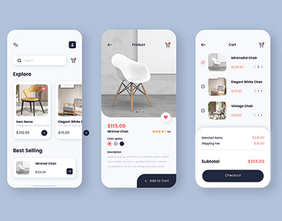 Furniture Shopping App UX UI Design