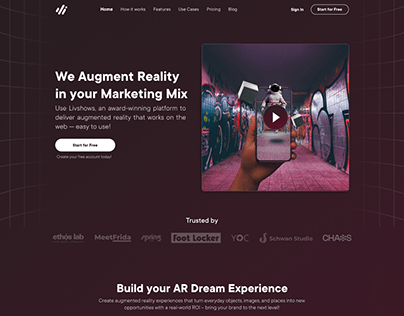 AR marketing page