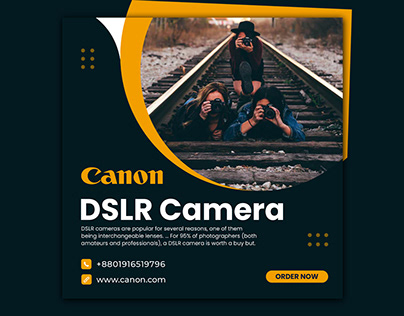 Canon DSLR Camera Ads Post | Social Media Design