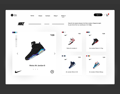 Nike/Jordan Shoe Ecommerce Design - Figma Template