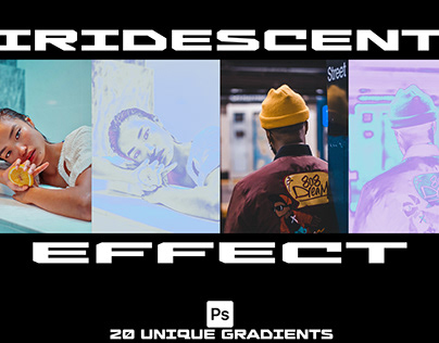 Iridescent Effect [Action+Gradients] - Photoshop Add On