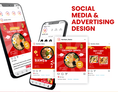 social media post and advertising design for ramken
