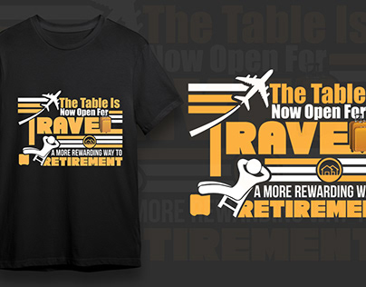 Retirement travel T-shirt design