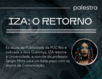Peças para palestra da IZA na PUC-Rio