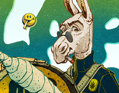 Project thumbnail - "Donkey" illustration series