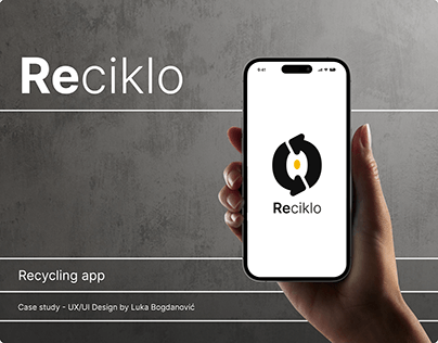 Reciklo - Recycling app UX/UI Case study