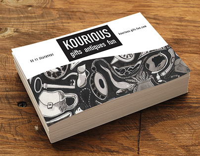 Kourious Antiques - Illustration brand project