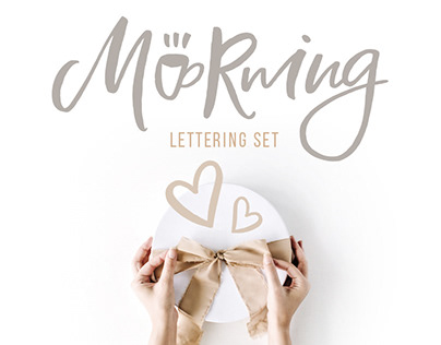 Morning lettering set