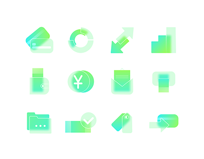 Glassmorphism icons set / сет иконок