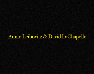 Annie Leibovitz & David LaChapelle . Photographs