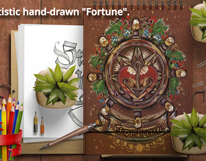Artistic hand-drawn "Fortune".