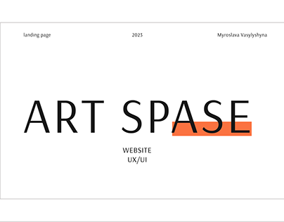 ART SPACE | Landing page for art school
