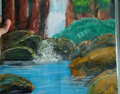 water falls- painting