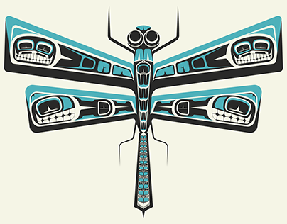 The Dragonfly (Formline) PNW Native American Artform