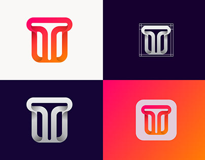 T & U Modern logo design