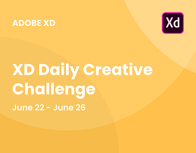 Adobe XD Daily Creative Challenge - June 2020