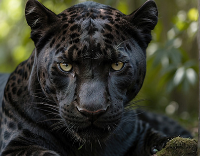 Black panther, realistic