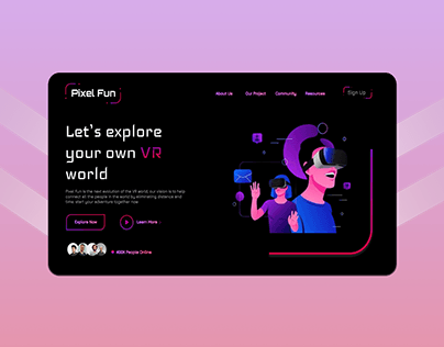Landing Page Design, Virtual Reality (VR) Experiences