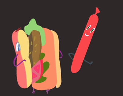 2d hot dog animation