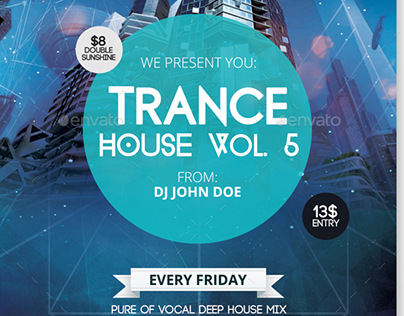 Trance House - PSD Flyer
