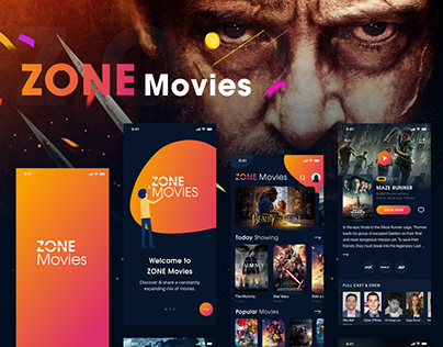 ZONE Movies - Dark mode - iOS UI KIT