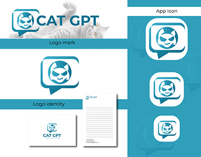 CAT GPT Logo design in adobe illustrator.