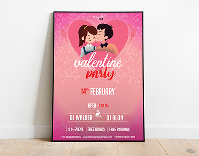 valentine party flyer