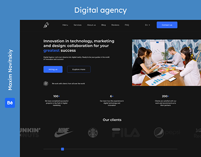Digital agency. Landing page