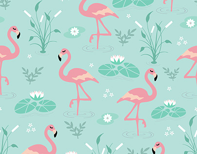 Seamless Flamingo Pattern
