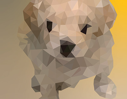 Puppy low poly art